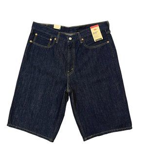 Levis 469 Mens Denim Shorts Size 34 Dark Blue Loose Fit Casual‎ & Stylish
